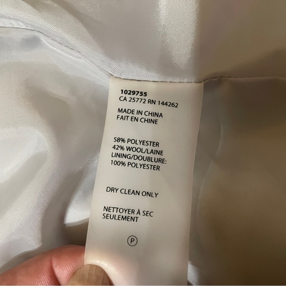 Dex Women's Gray Pea Coat Wool Blend Zip Front Pockets Women's Size XS - Picture 12 of 16